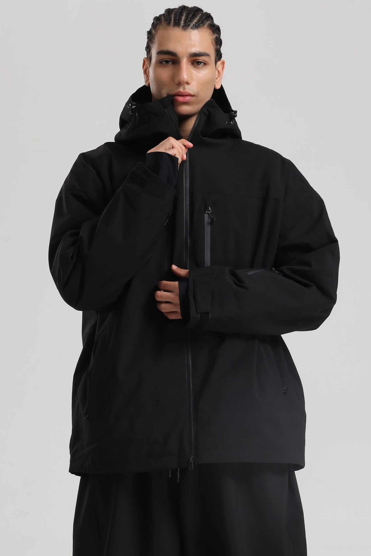 Men's rose insulated snow jacket waterproof 15K breathable dual vent multi-pocket winter anorak