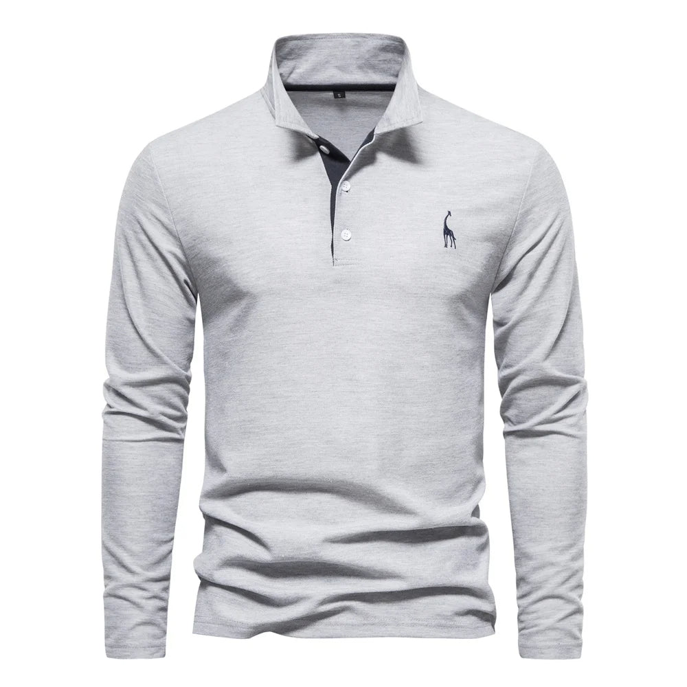 Gregory men's slim fit long sleeve shirt tailored silhouette polished smart casual office look