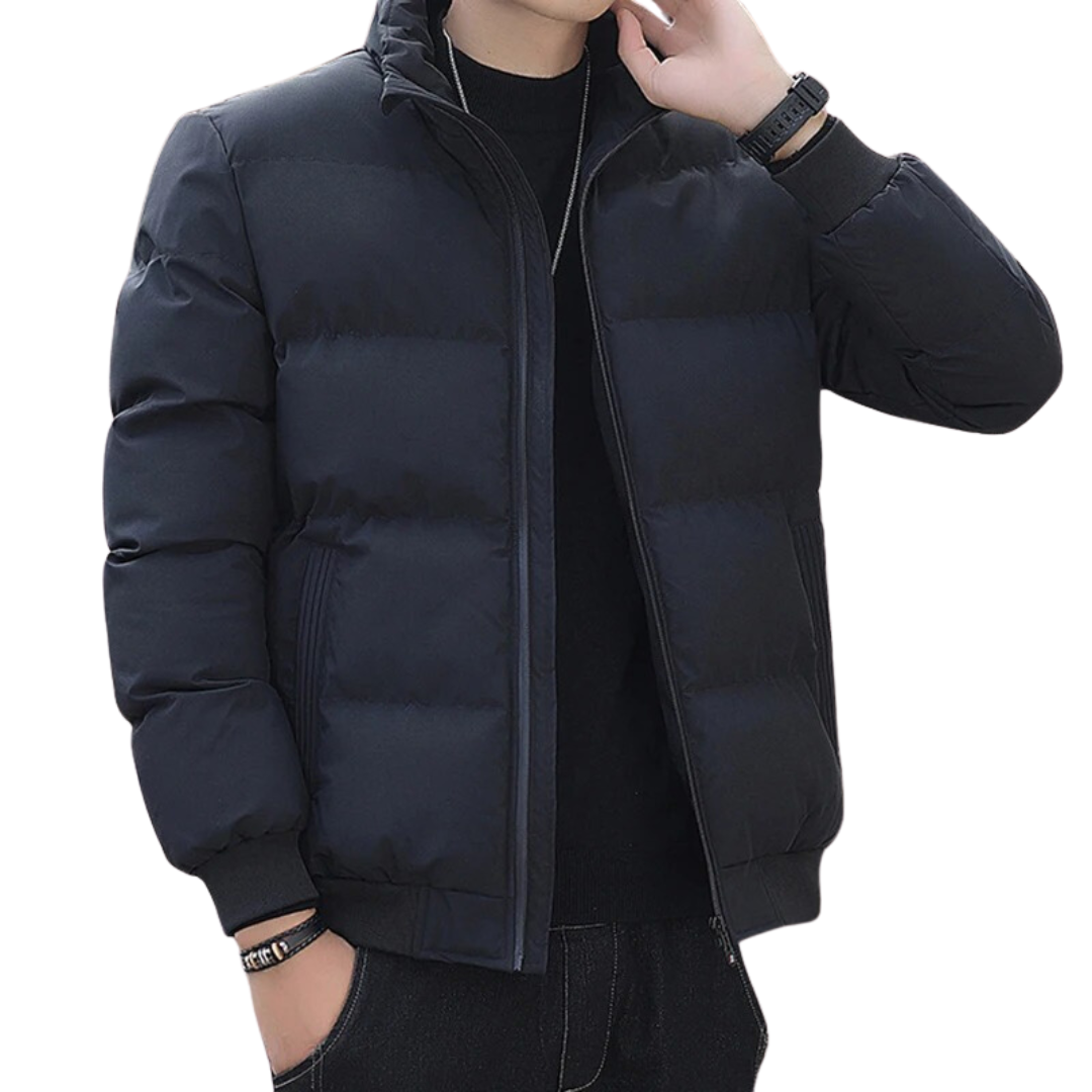 Padded cotton winter jacket unisex olive green quilted outdoor warmth everyday comfort