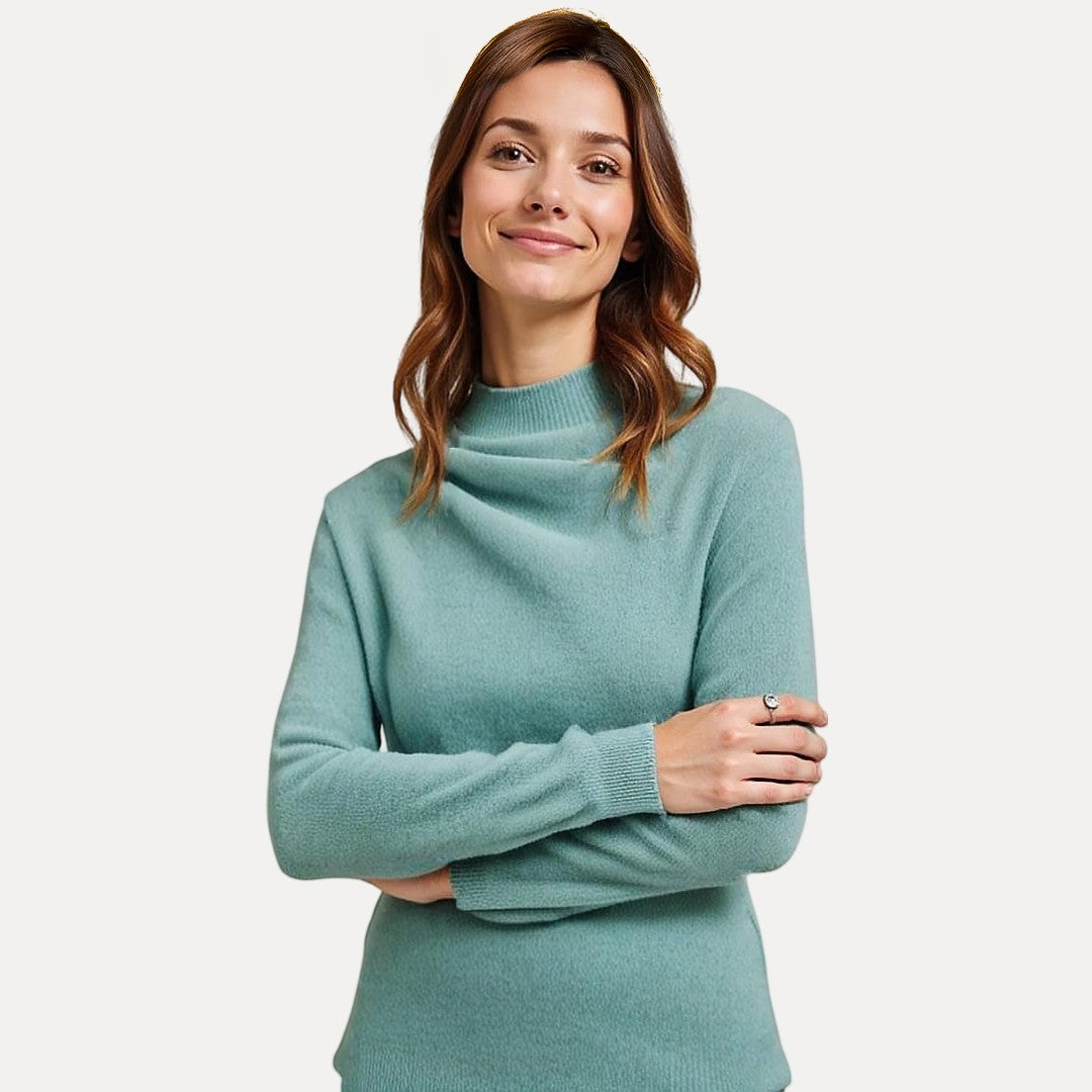 Coraline wool knit sweater crew neck 100% wool ultra-cozy cold weather style