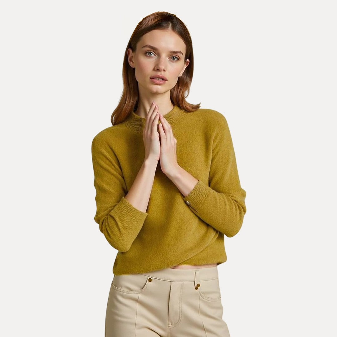 Coraline wool knit sweater crew neck 100% wool ultra-cozy cold weather essential