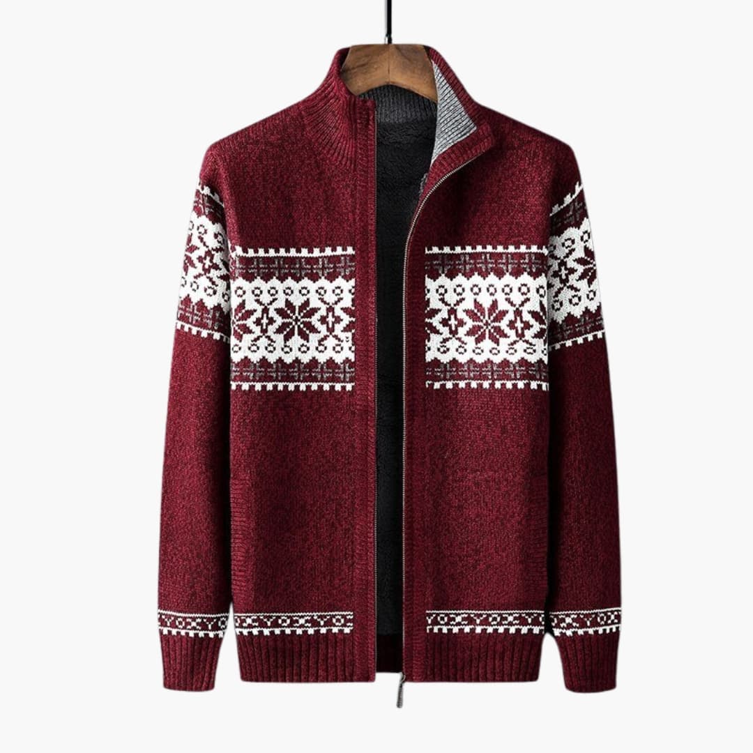 Men's textured knit zip vest long sleeves full zipper closure regular fit versatile layering top
