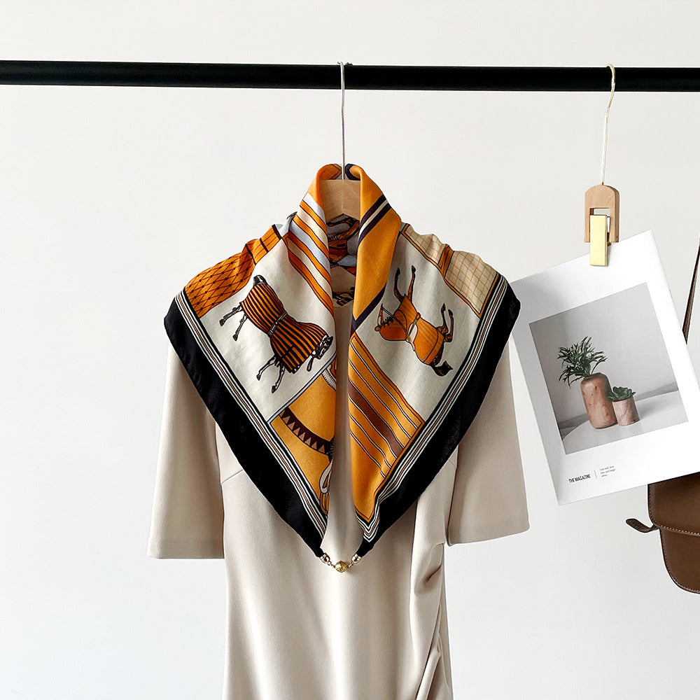 Sofia Amoretti Gioia Di Seta silk scarf women light-catching SilkenWeave poly-blend magnetic closure