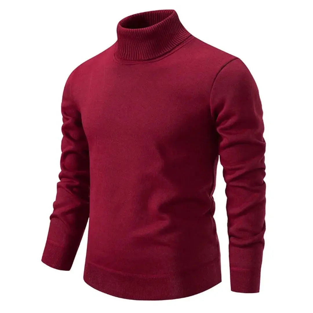 Women's ivory classic turtleneck Shetland wool knit sweater, ultra-soft silky-fine fibers