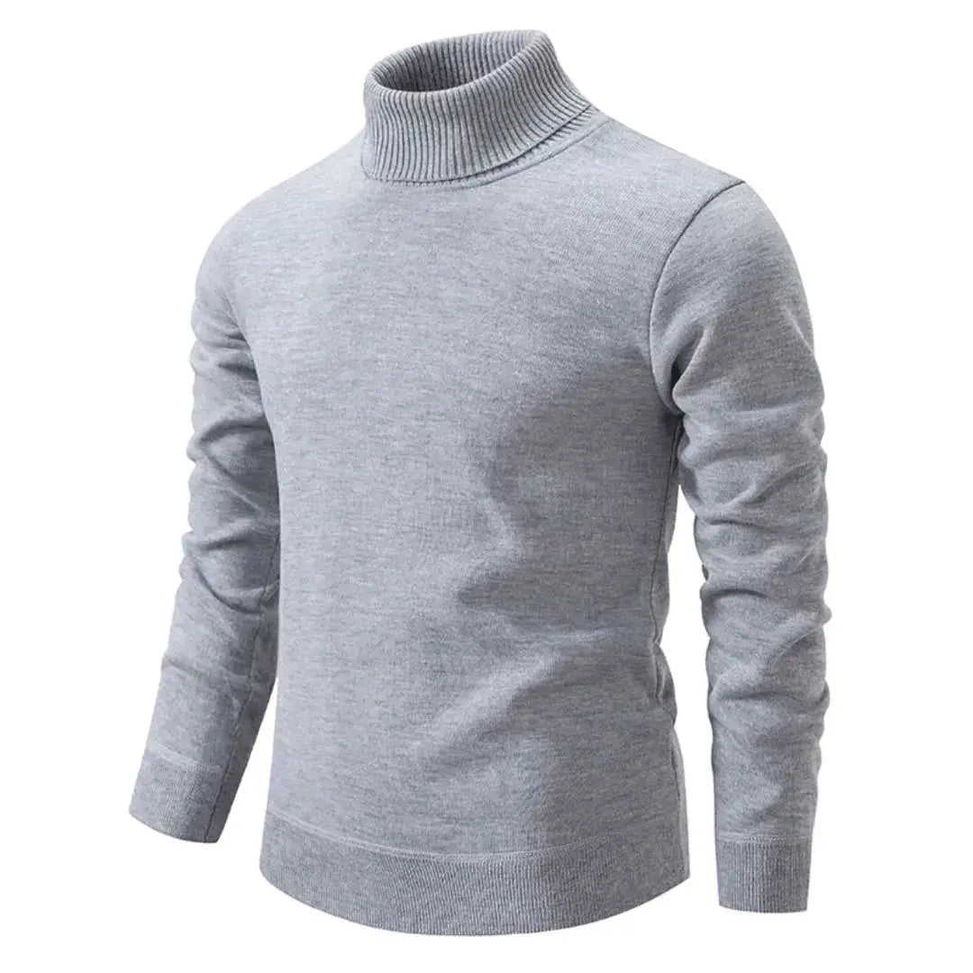Women's ivory classic turtleneck Shetland wool knit sweater, ultra-soft fine fibers cozy silhouette