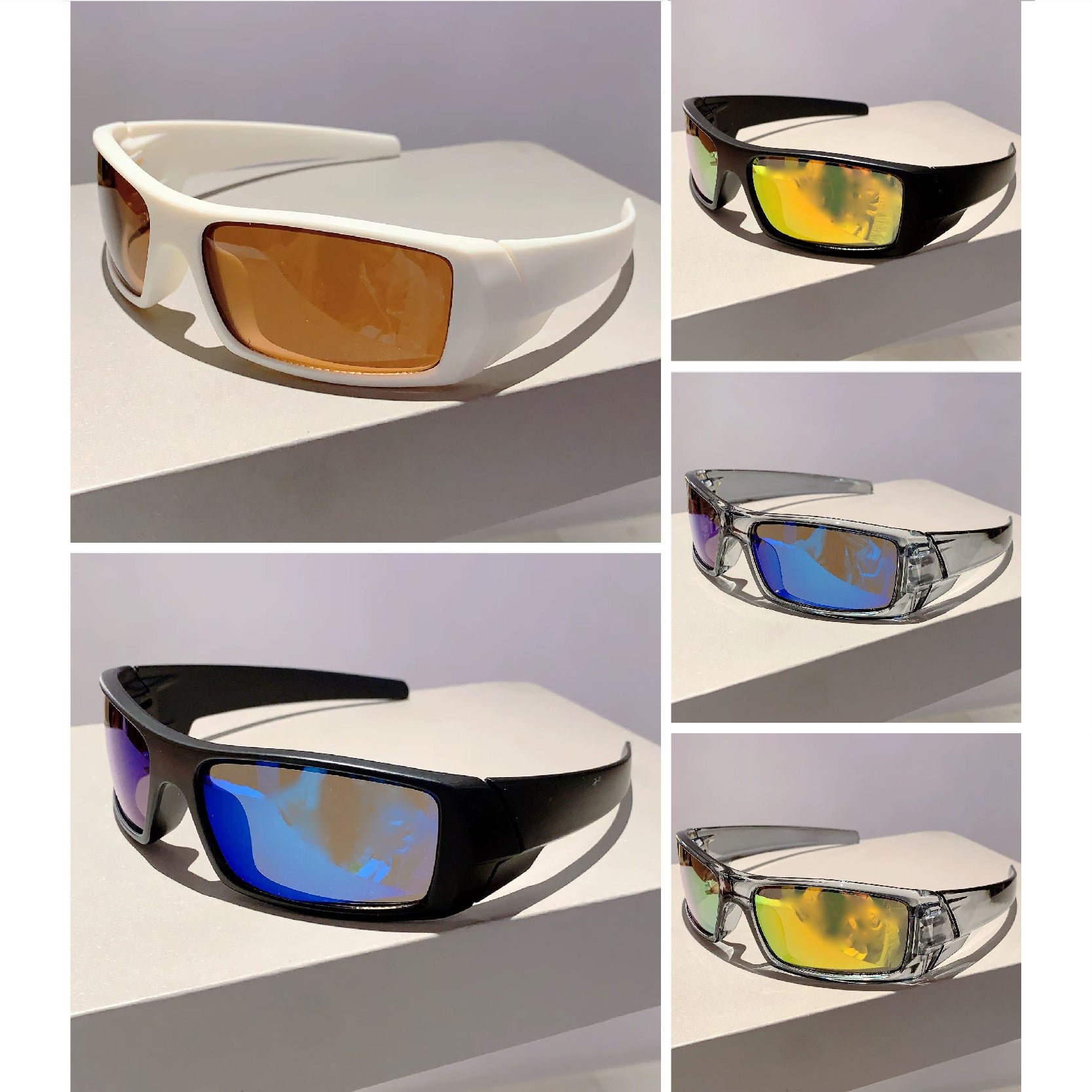 Glacier Vision lightweight polycarbonate sunglasses bold modern silhouette for outdoor adventurers all colors