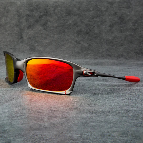 Black active sport sunglasses with durable metal frame and Gripsure secure fit for UV protection