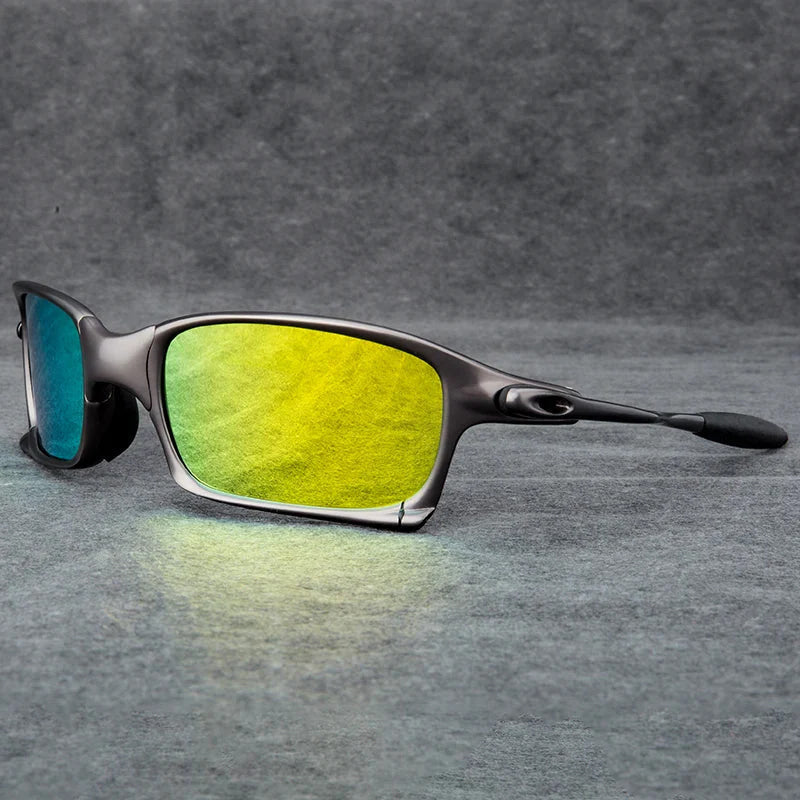 Black active sunglasses with durable metal frame, Gripsure secure fit, and UV protection for outdoors