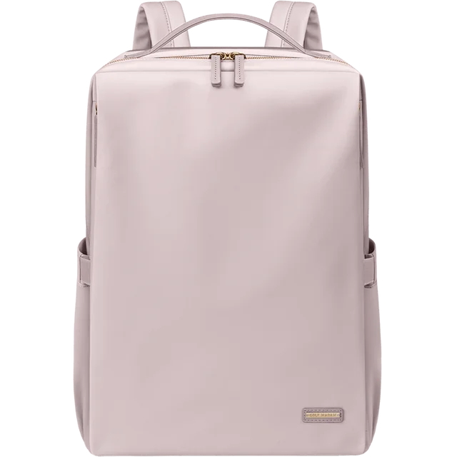 LuxeTravel compact laptop backpack, sleek black design with multiple pockets for modern travelers