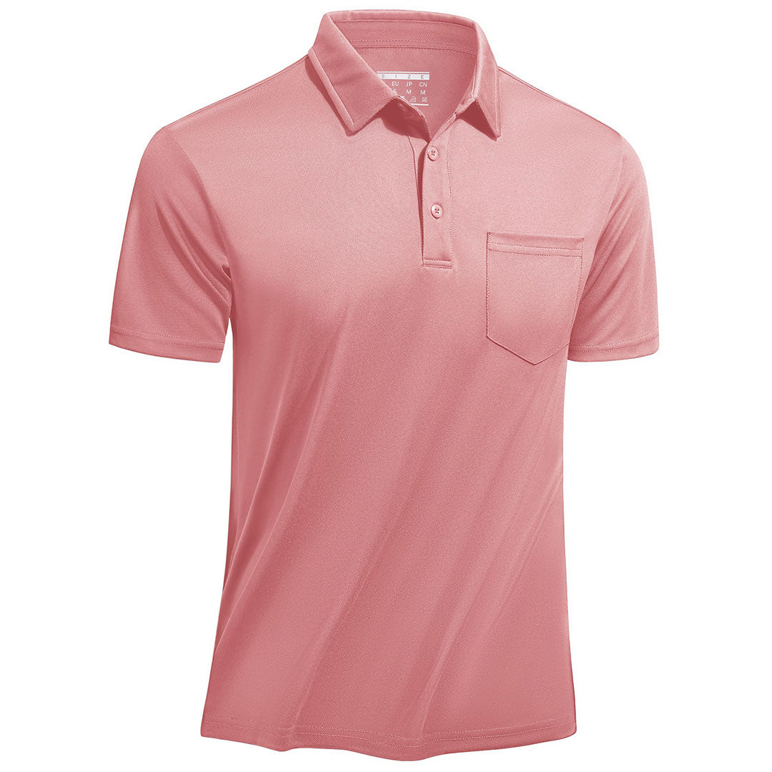 Men's lightweight hiking polo shirt, quick-dry moisture-wicking breathable fabric for outdoor adventures