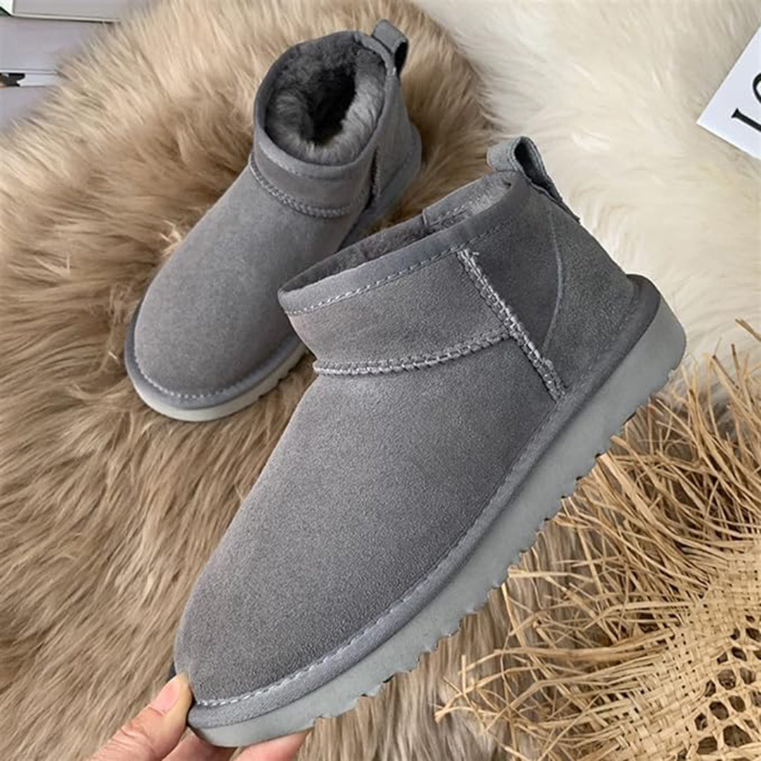 Fionnuala women's ankle winter boots with warm lined interior, waterproof slip-on design for cold weather