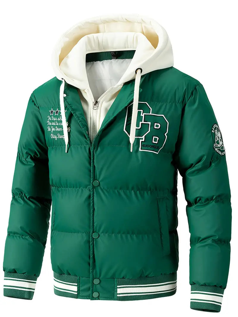Men's casual hooded jacket with pockets, lightweight comfortable everyday layer in modern fit