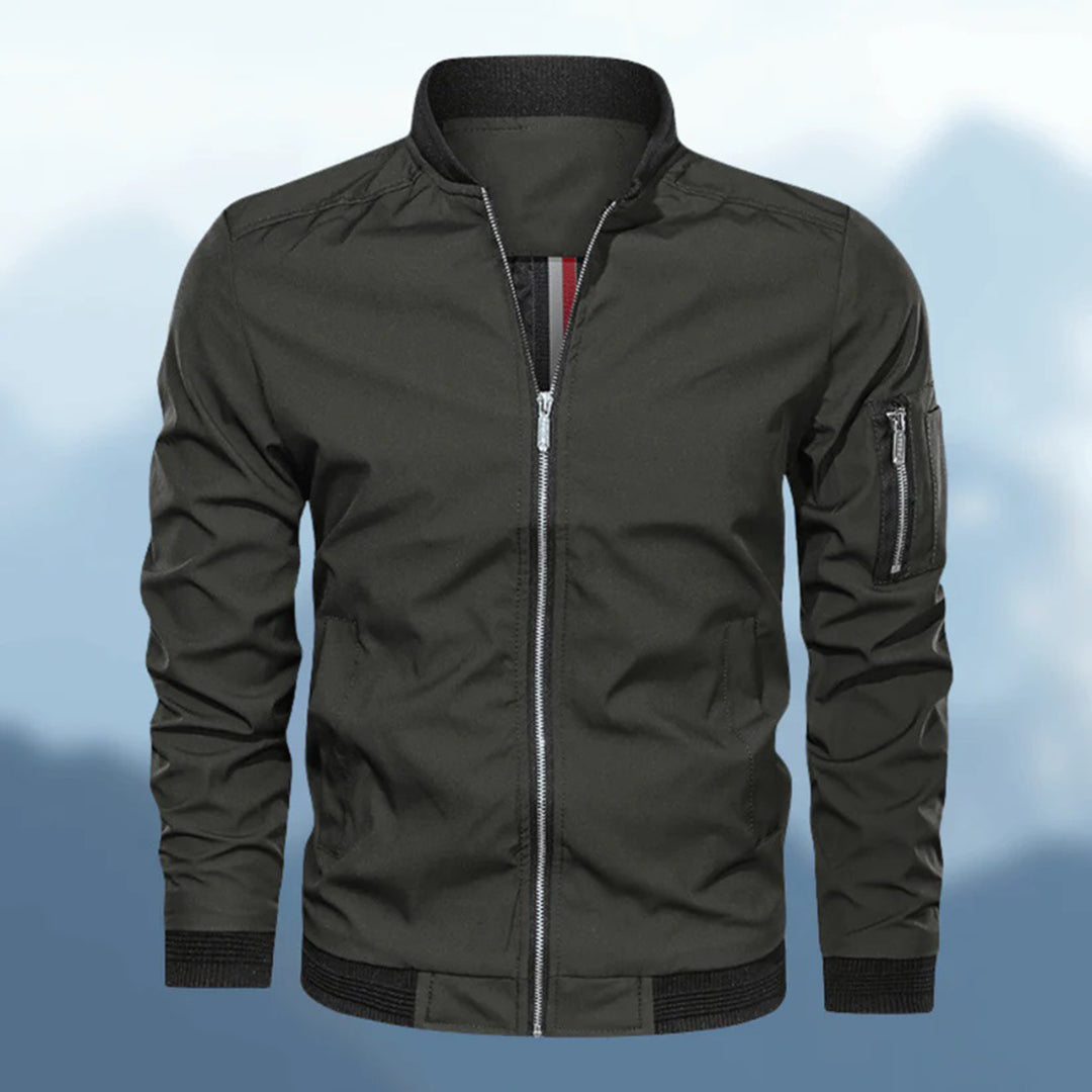 Men's slim fit bomber jacket modern edge lightweight versatile style tailored silhouette