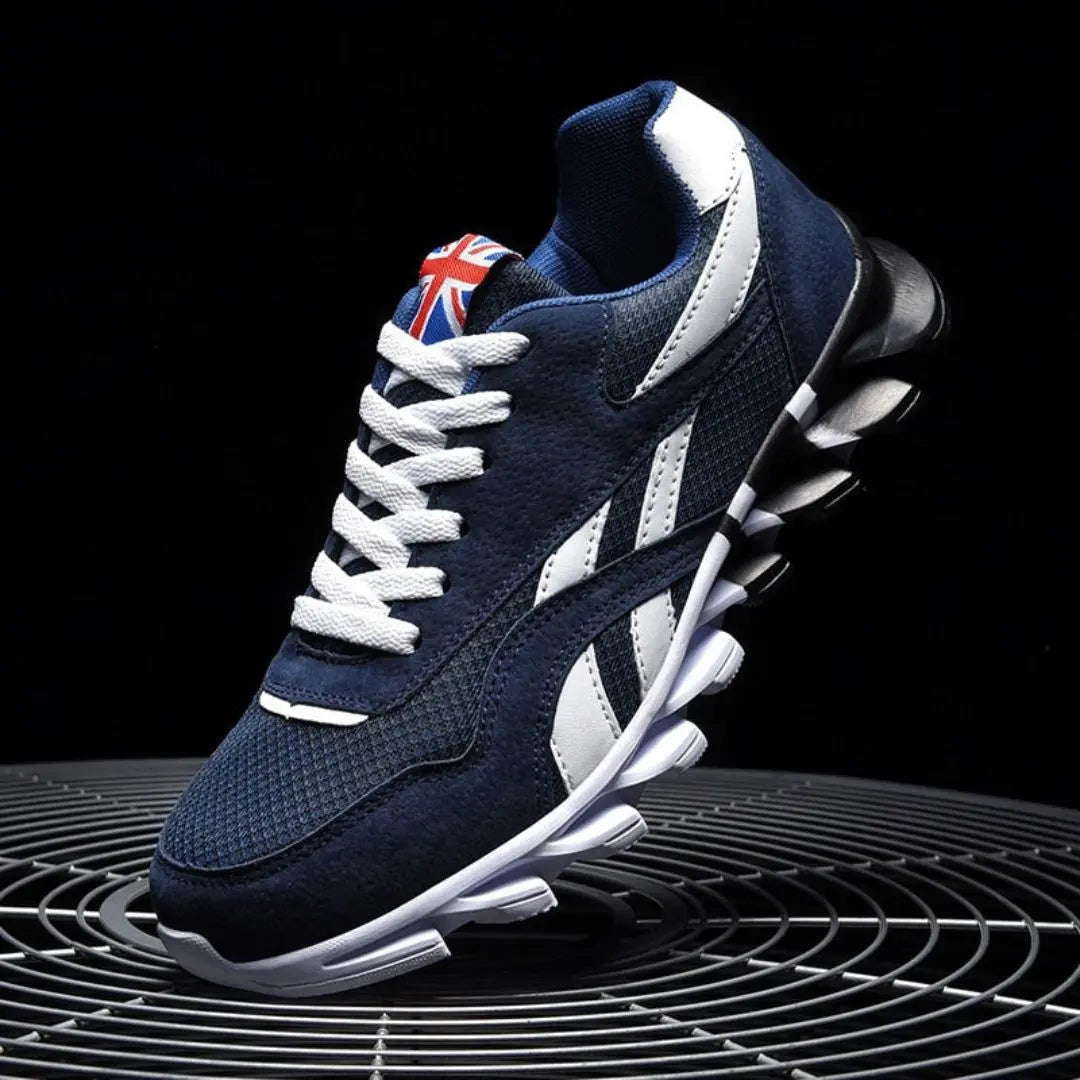Greg Pulse Runners white breathable mesh urban sneakers with suede accents for street running