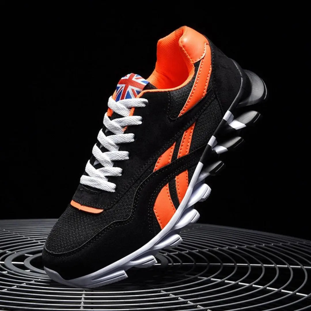 Greg Pulse Runners white mesh urban sneakers with suede accents, lightweight high-performance street style