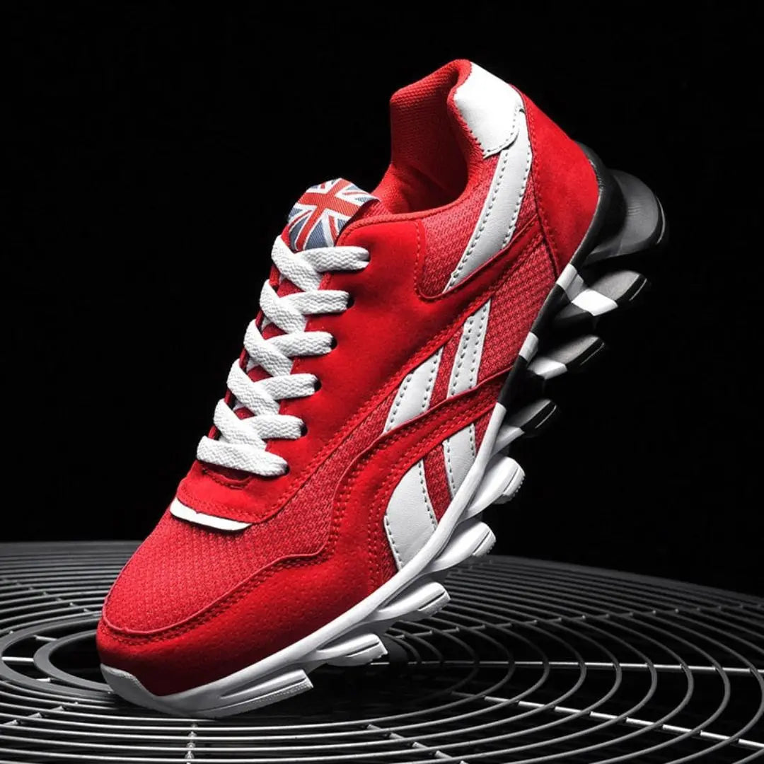 Greg Pulse Runners white breathable mesh urban sneakers with suede overlays for street performance