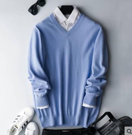 Men's elegant knit pullover sweater regular fit luxury knitwear polished clean silhouette