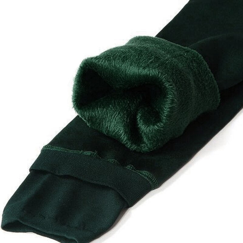 Women's black fleece-lined winter leggings 2-pack with flattering high-waist fit for all-day warmth