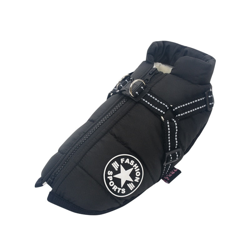 PawShield waterproof dog jacket with fleece lining, windproof outdoor hunting coat for dogs