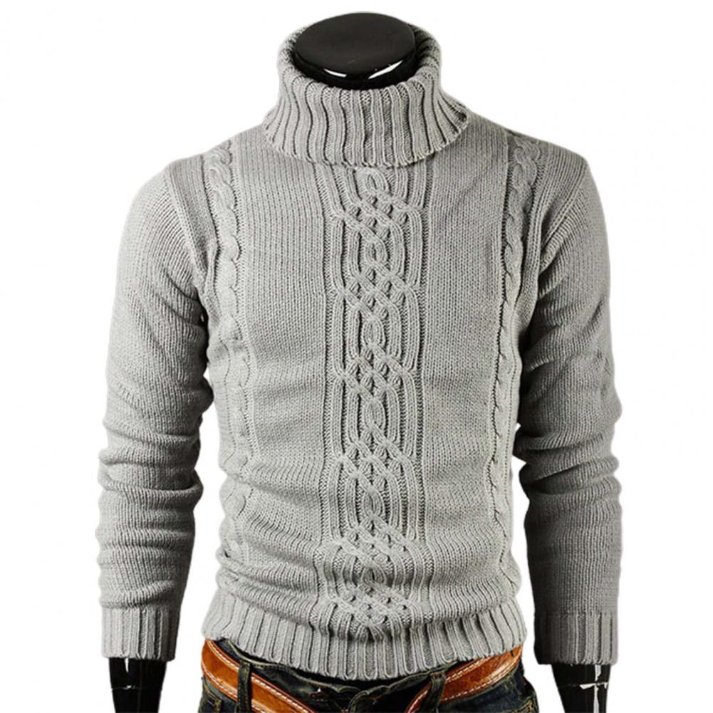 Adrian cable knit sweater with high turtleneck, thick cozy winter style in classic neutral tones