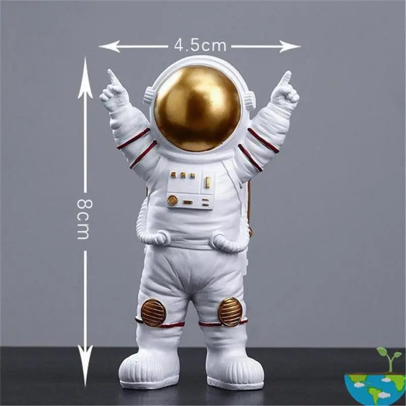 Astrocom astronaut resin figurine with realistic suit helmet and gear detail for space fans