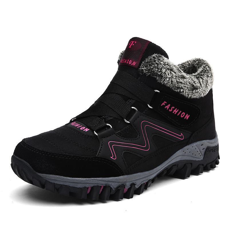 Fordine orthopedic winter boots padded waterproof non-slip cold weather walking shoes with cushioned lining
