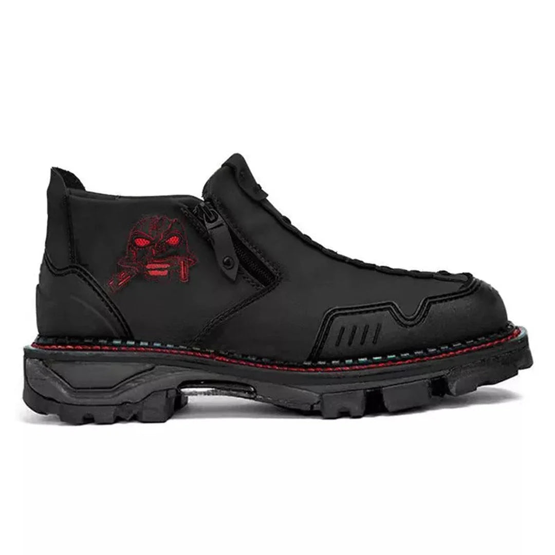 Jasper men's black tactical boots with side zipper closure, rugged durable design for outdoor use