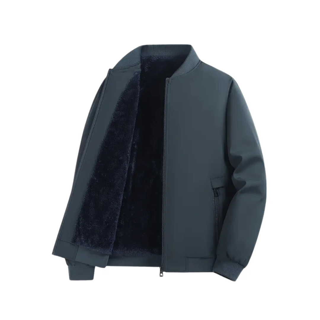Men's fleece-lined jacket in versatile tones, modern slim fit with durable breathable fabric for everyday wear