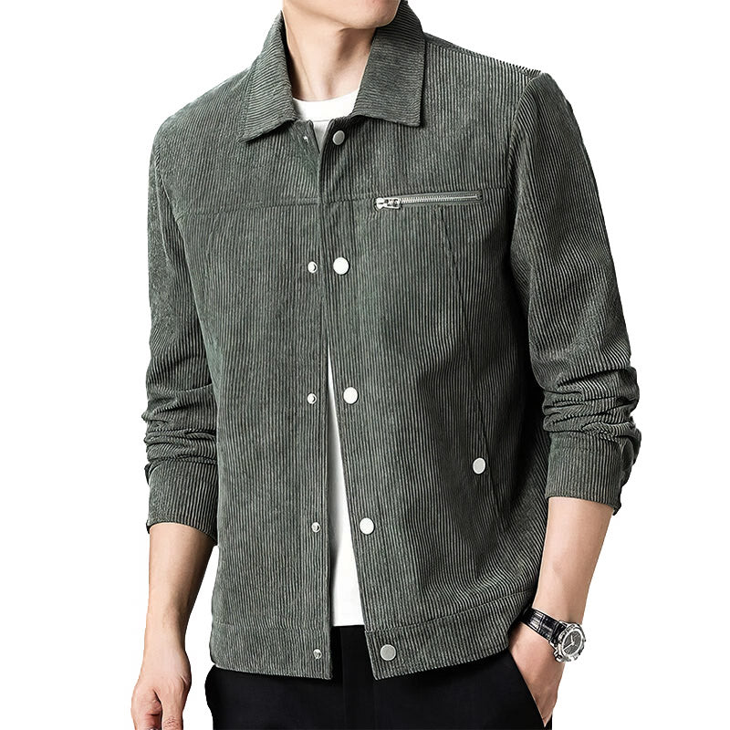 Men's rich velvet transitional jacket slim fit classic silhouette premium comfort modern professional style
