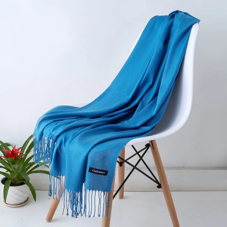 Women's luxurious soft scarf in premium fabric, versatile timeless design for casual and formal styling