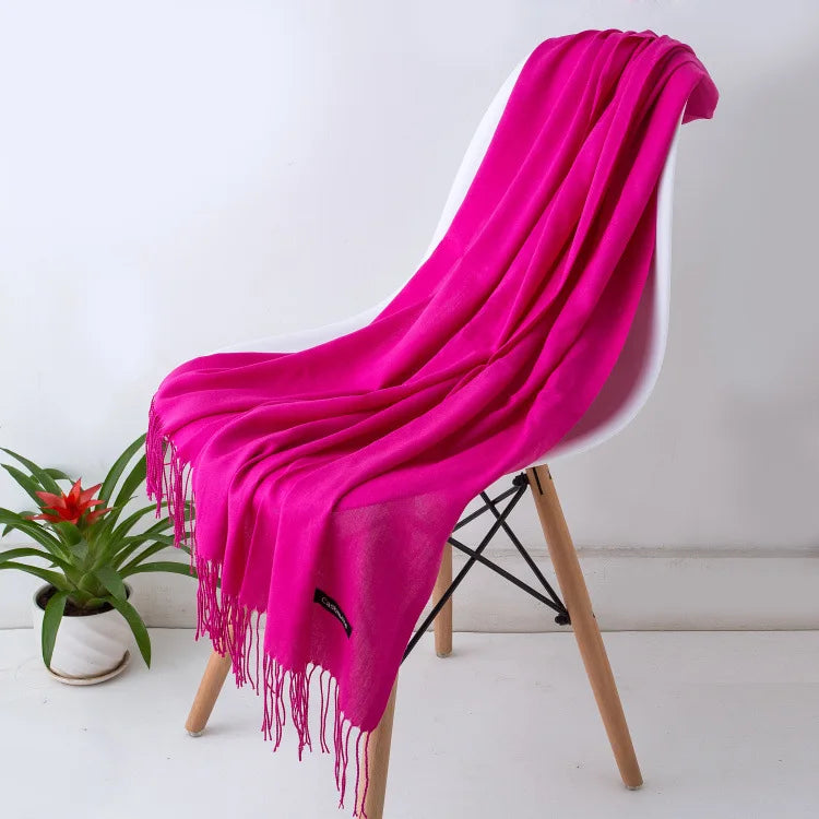 Women's luxury soft scarf warm wrap versatile neutral-tone premium material timeless elegant style