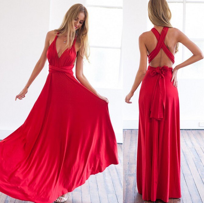 Women's halterneck maxi dress open back flowing lightweight draped silhouette formal elegance