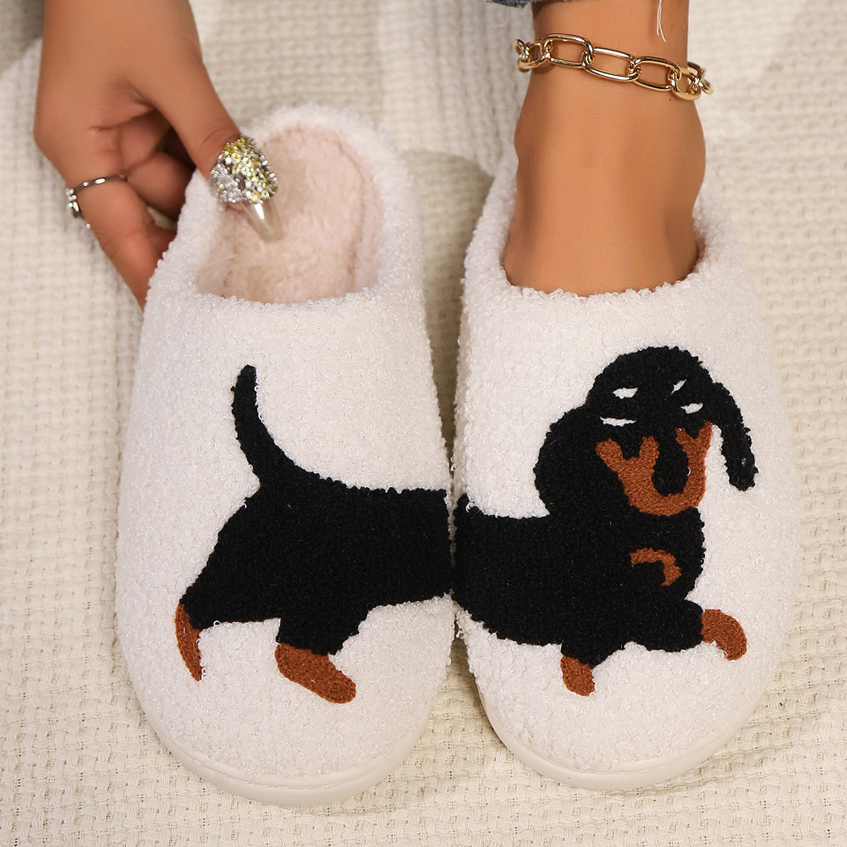 Humtto Halloween ghost pumpkin plush slippers cozy indoor shoes with anti-slip sole