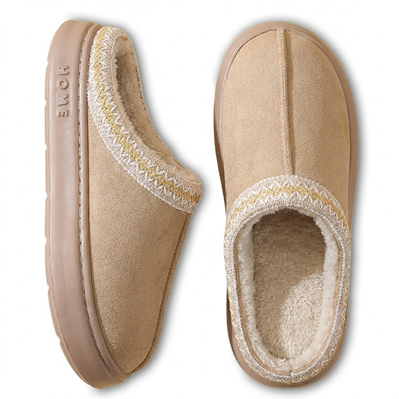 Women's orthopedic slippers memory foam arch support wide fit plush lining anti-slip sole
