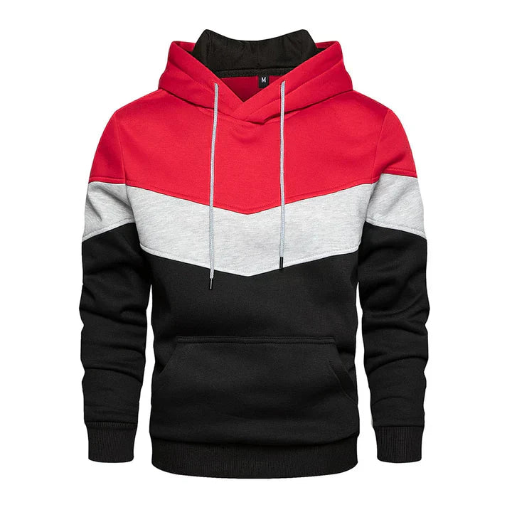 Men's Marius striped hoodie in casual relaxed fit with bold horizontal stripe pattern for everyday wear