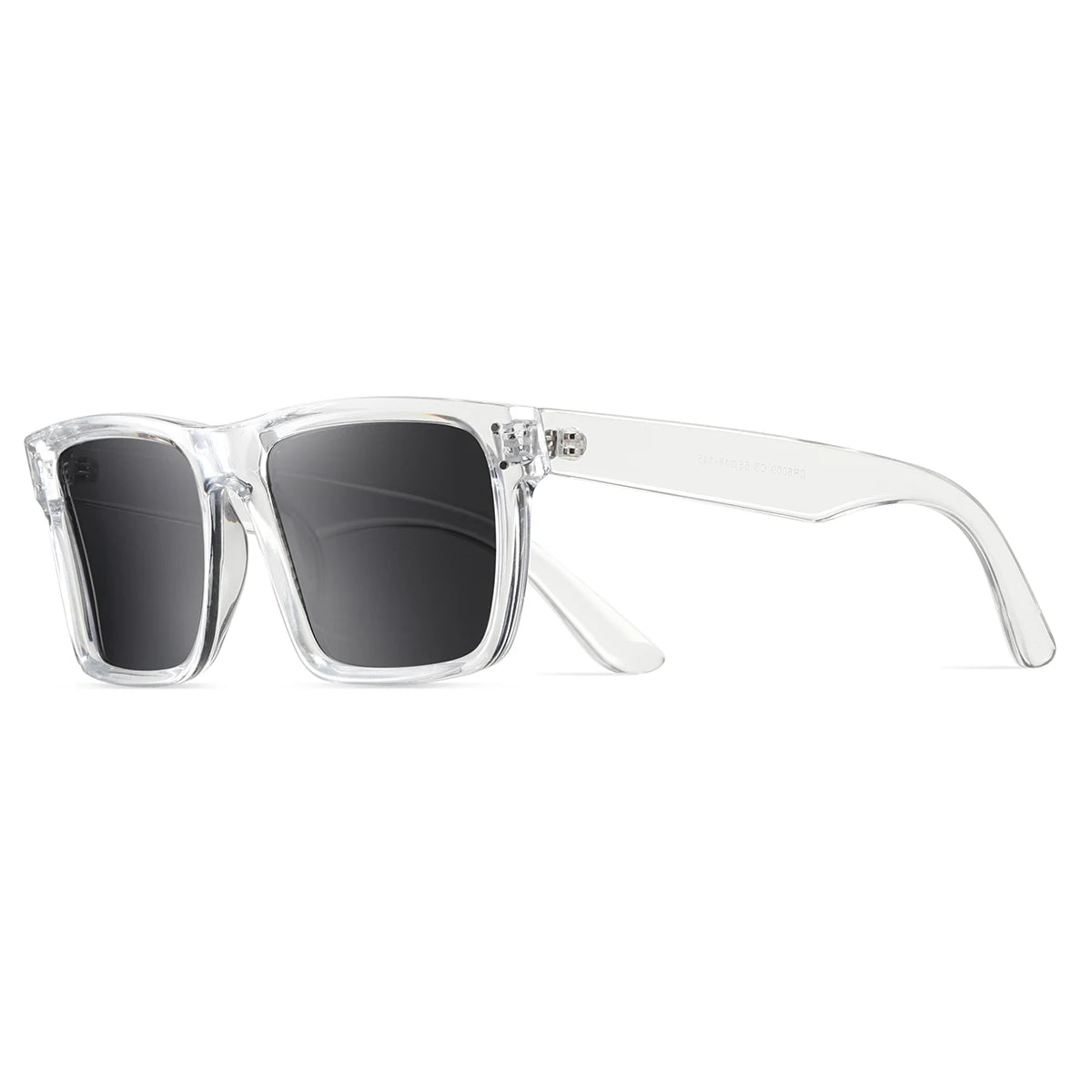 Halden square frame glossy acetate sunglasses dark UV lenses sharp modern silhouette