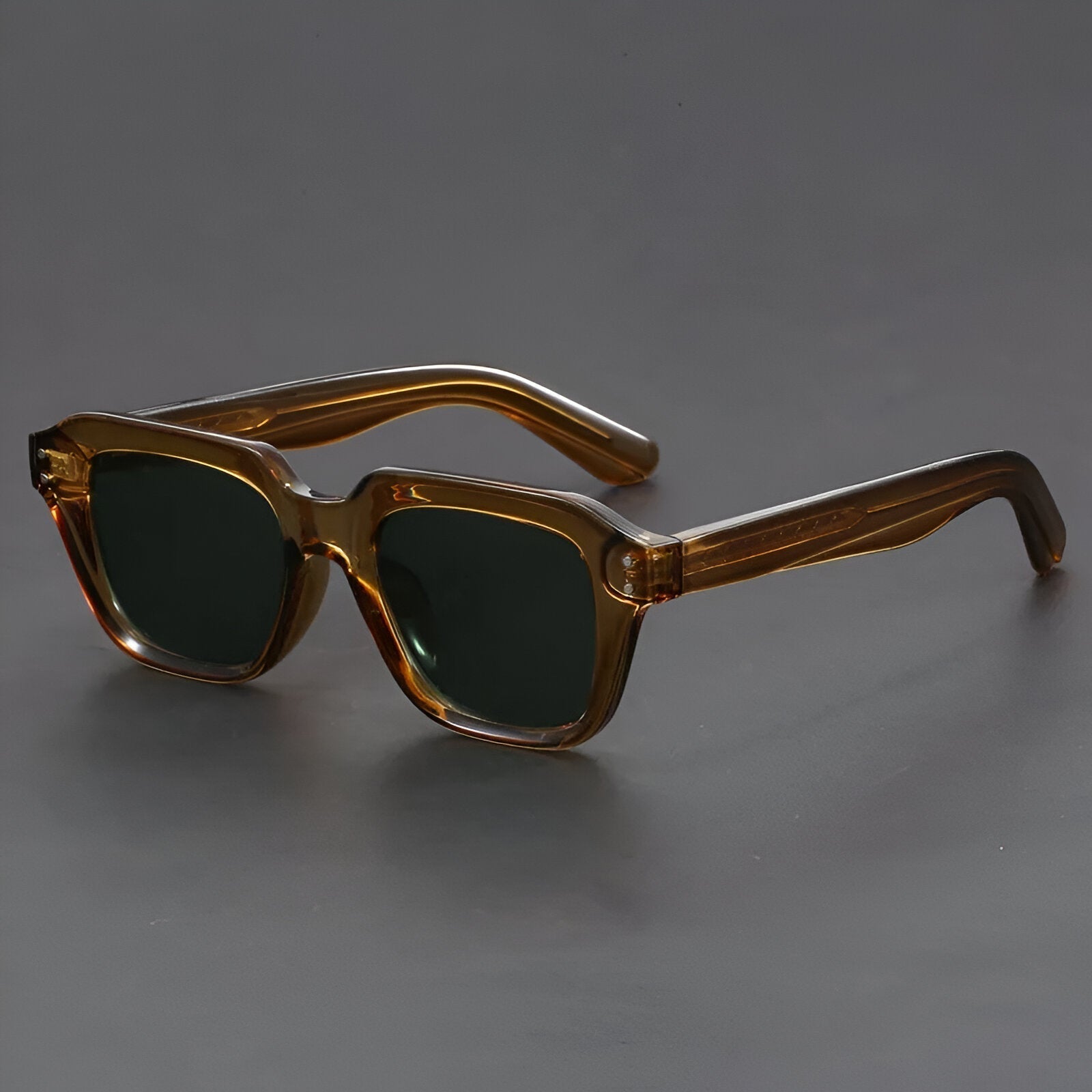 Harper retro bold square sunglasses with chunky temples and UV protected lenses, vintage 90s style