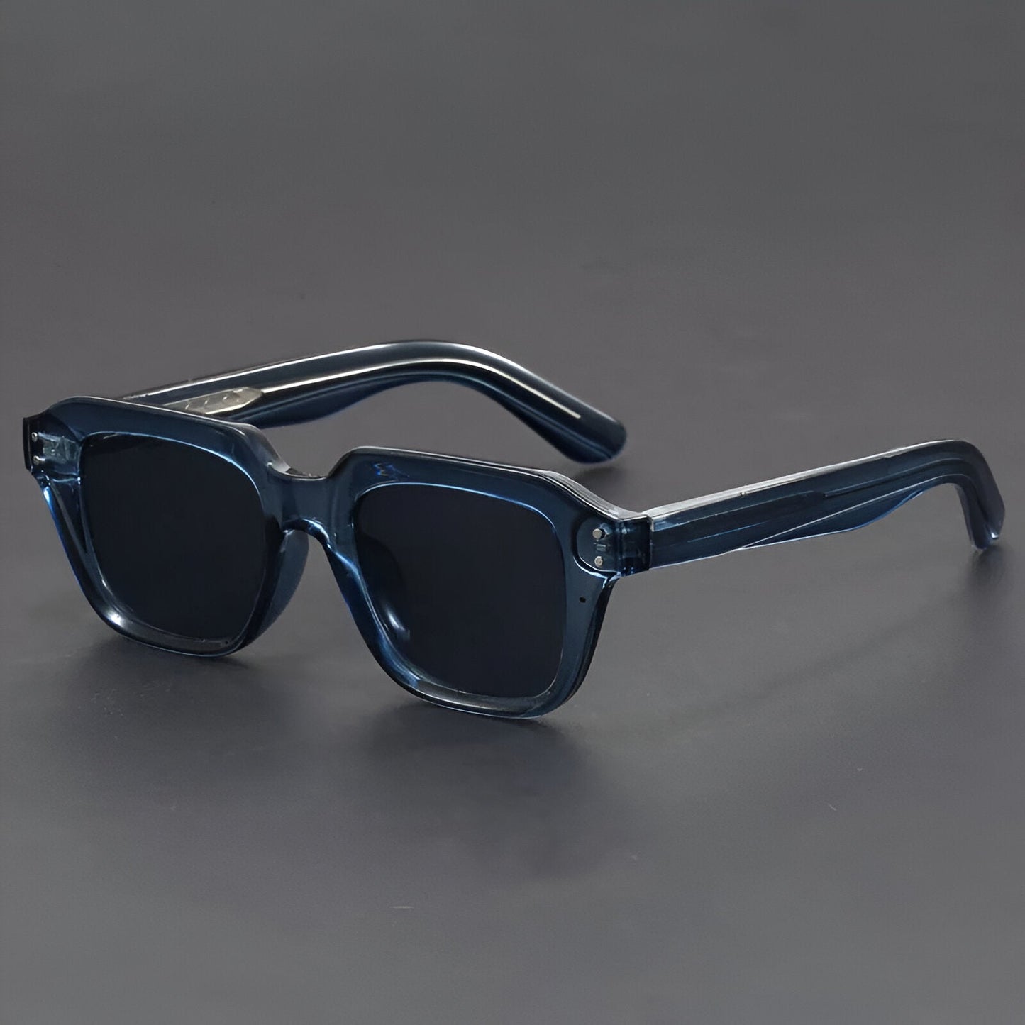 Harper retro bold square sunglasses with chunky temples and UV protected lenses vintage 90s style