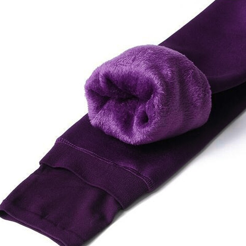 Women's black fleece-lined winter leggings 2-pack with thick thermal lining for all-day warmth