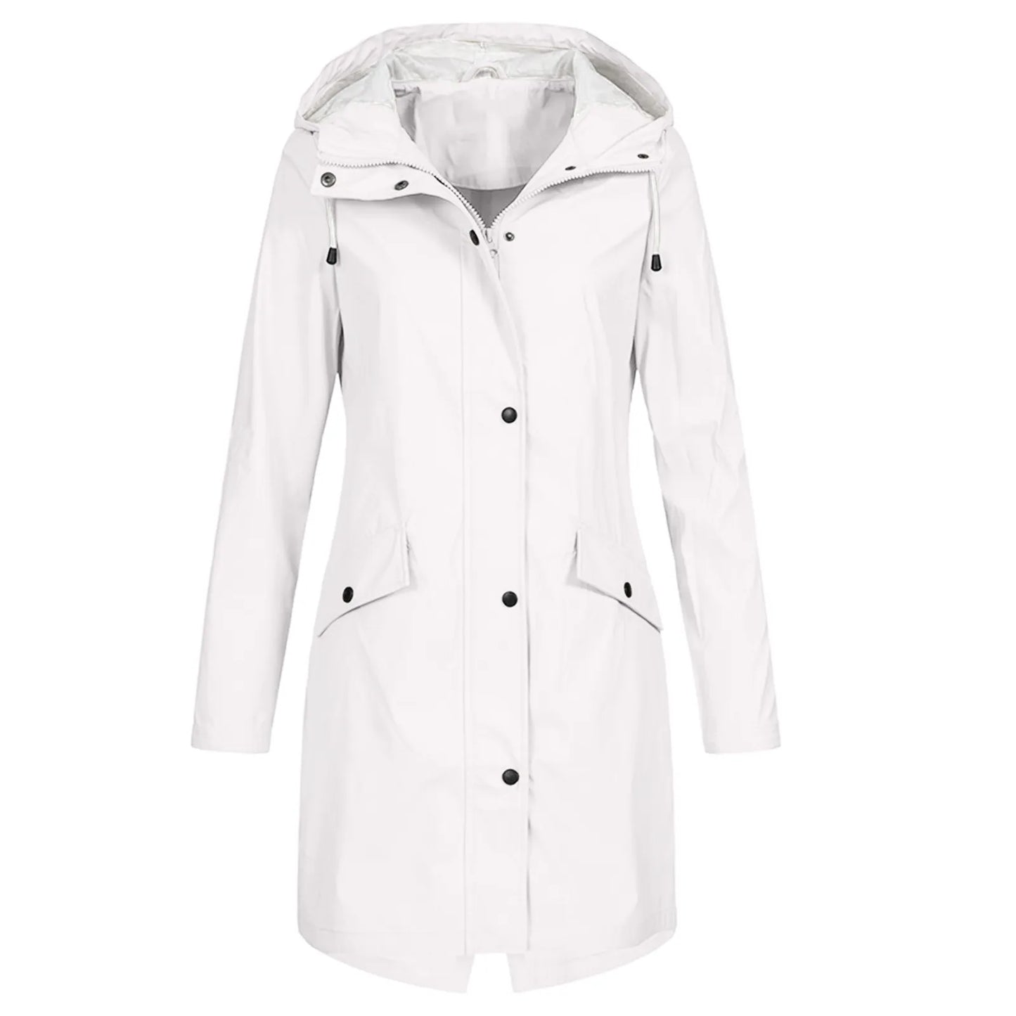 Karla women's insulated winter coat black sleek silhouette with soft faux-fur lined interior