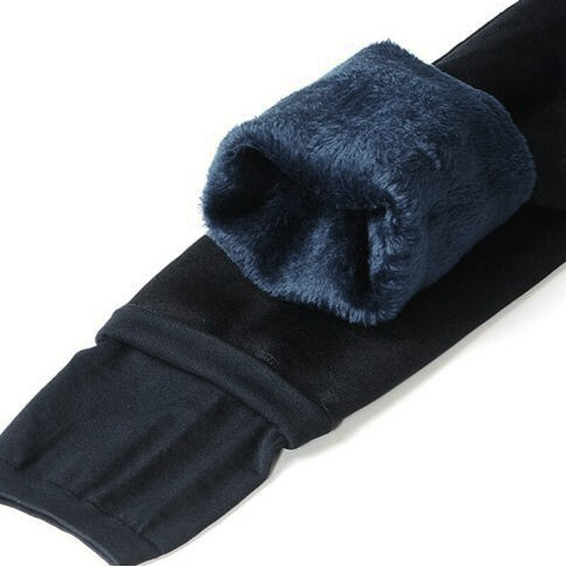 Women's black fleece-lined winter leggings 2-pack with flattering high-waist fit for all-day warmth