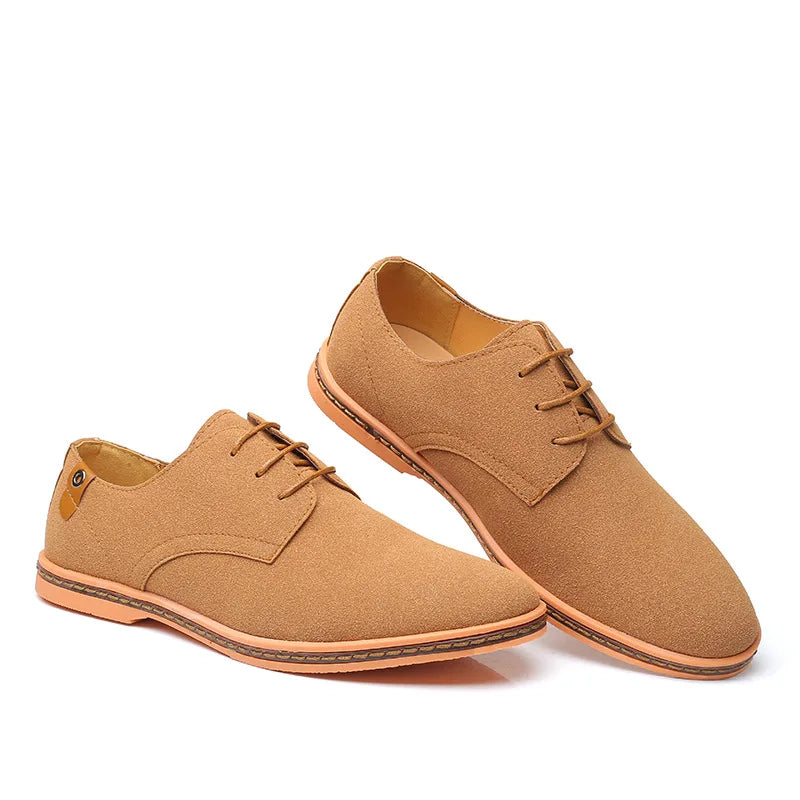 Men's vegan suede Oxford dress shoes in premium lightweight construction for all-day professional comfort