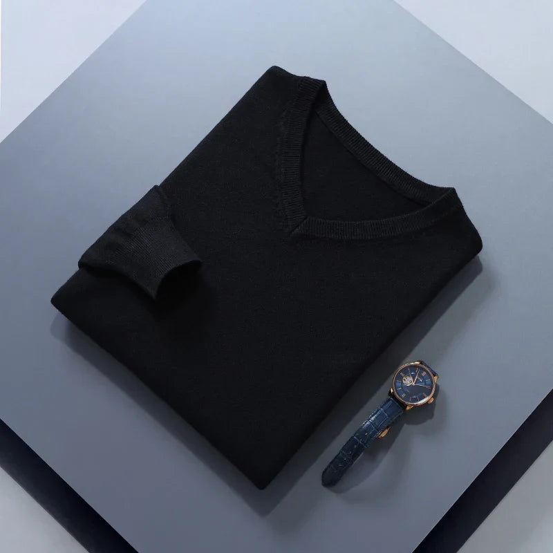 Vincent Reed wool blend sweater adaptive warmth breathable business casual professional versatile layer