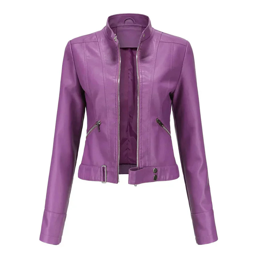 Nadia women's vegan jacket sustainable taupe classic fit eco-friendly layering piece