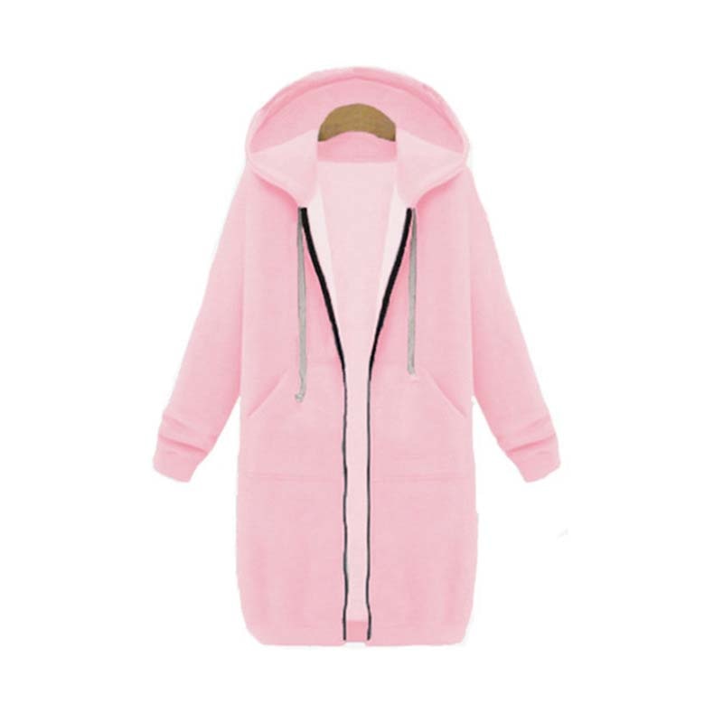 Women's longline full-zip fleece hoodie in cozy relaxed fit with extended hem for everyday layering