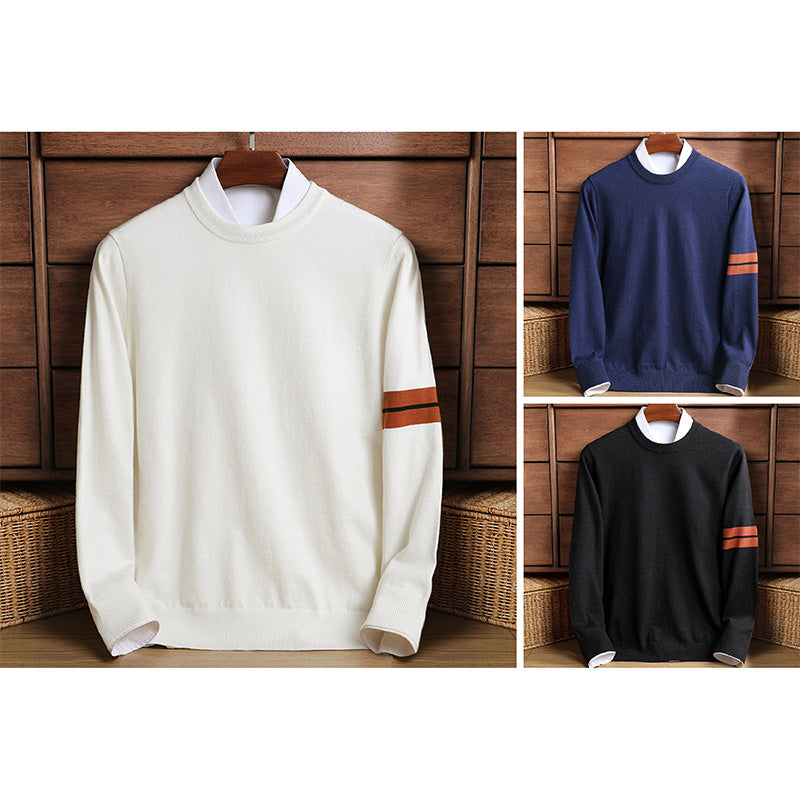 François Blanchet crew neck luxury wool blend sweater with timeless knit design for cold weather