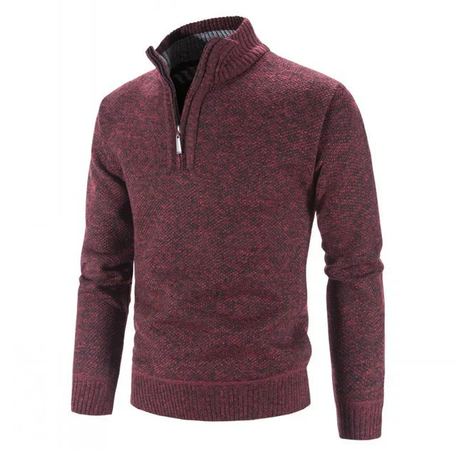 Luca Essential unisex half-zip sweater premium knit timeless warmth versatile cold-weather style