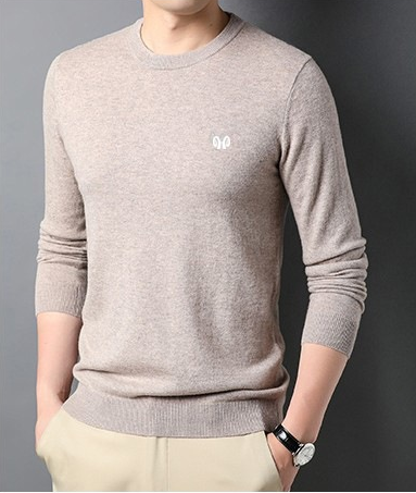 Men's classic crew neck cotton pullover relaxed loose fit breathable premium everyday comfort