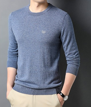Men's classic cotton pullover crew neck relaxed fit breathable everyday comfort timeless style
