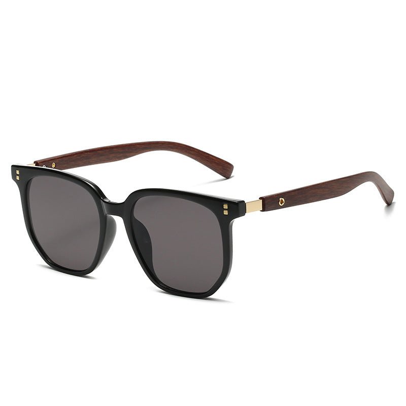 Men's vintage wooden sunglasses UV400 lightweight frames natural grain retro style modern gentleman